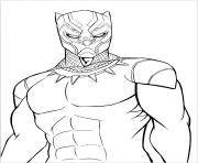 Coloriage Black panther avec ironman spiderman dessin