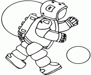 fusee astronaute dans lespace dessin à colorier
