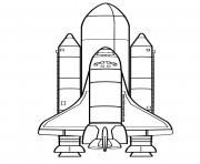 Coloriage dessin de fusee dans lespace dessin