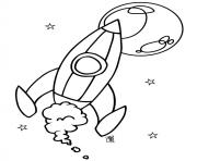 Coloriage astronaute dans lespace dessin