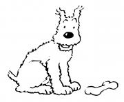 chien milou dessin à colorier
