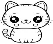 chat dessin kawaii dessin à colorier