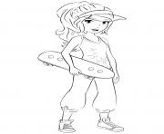 Coloriage lego friends skate