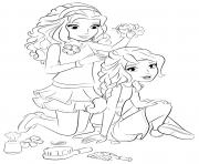 Coloriage lego friends journee shopping dessin