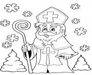 Coloriage saint nicolas tradition noel dessin