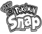 pokemon snap logo pokemon snap dessin à colorier