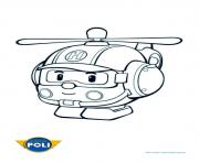 helicoptere robocar poli dessin à colorier
