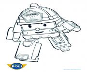 Coloriage helly robocar poli helicoptere dessin