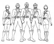 Coloriage power rangers manga dessin