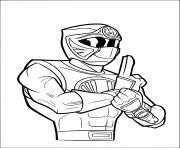 Coloriage power rangers pret pour attaquer dessin