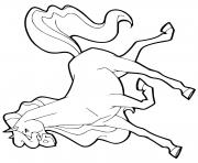 panache cheval femelle pinto horseland dessin à colorier