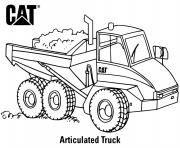 articulated truck engin de chantier dessin à colorier