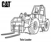 tele loader truck engin de chantier dessin à colorier