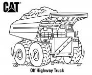 off highway truck engin de chantier dessin à colorier