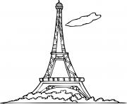 tour eiffel de france dessin à colorier