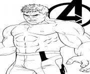 Coloriage univers marvel robert bruce banner hulk titan vert dessin