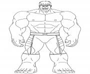 Coloriage Hulk leve ses deux brras dessin
