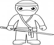 ninja mercenaires shinobi dessin à colorier