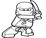 Coloriage ninja en feu je suis fort dessin