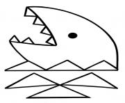 requin facile 7 dessin à colorier