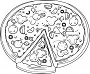 Coloriage Pizza romaine aux anchois dessin