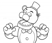 Coloriage plaisir avec freddy de fnaf 9 dessin