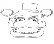 fnaf freddy portrait dessin à colorier