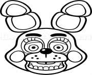 mangle golden freddy face fnaf coloring pages dessin à colorier