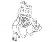 Coloriage fnaf9 sundrop dessin