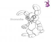 Cute Bonnie FNAF dessin à colorier