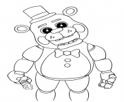 Coloriage freddy s at five nights little monster coloring pages dessin