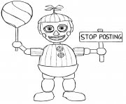 balloon boy phantom five nights at freddys fnaf coloring pages dessin à colorier