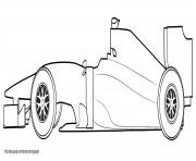 Coloriage deux voitures de course lors de circuit automobile dessin