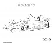 Coloriage pilote de voiture formule 1 dessin