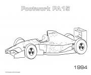 Formule 1 Footwork Fa15 1994 dessin à colorier