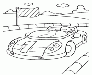 voiture decourse formule 1 dessin à colorier