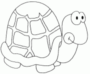 Coloriage tortues noir et blanc pour enfants dessin