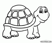 Coloriage une grenouille sur la carapace de la tortue dessin