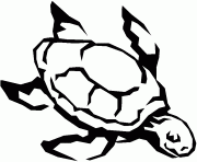 tortue marine 2 dessin à colorier