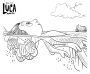 sea monster luca disney pixar dessin à colorier