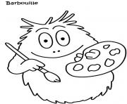 barbapapa barbouille fait de la peinture dessin à colorier