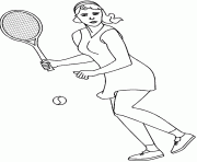 Coloriage joueur de tennis en action dessin