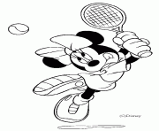 Coloriage Tom joue au tennis avec Jerry comme balle dessin