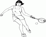 Coloriage enfant joueur de tennis dessin
