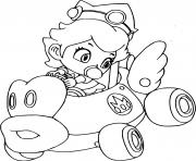 bebe princesse peach mario kart dessin à colorier