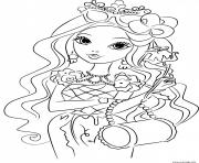 Coloriage fille ado en sirene princesse dessin