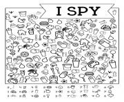 Coloriage I Spy Back Thanksgiving dessin