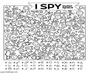 I Spy outer space dessin à colorier