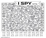 Coloriage I Spy Christmas Find and color the items dessin