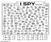 Coloriage I spy with my little eye dessin